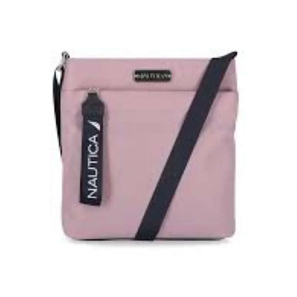 Nautica Diver Nylon Small Crossbody Bag Purse Adjustable Shoulder Strap Mauve